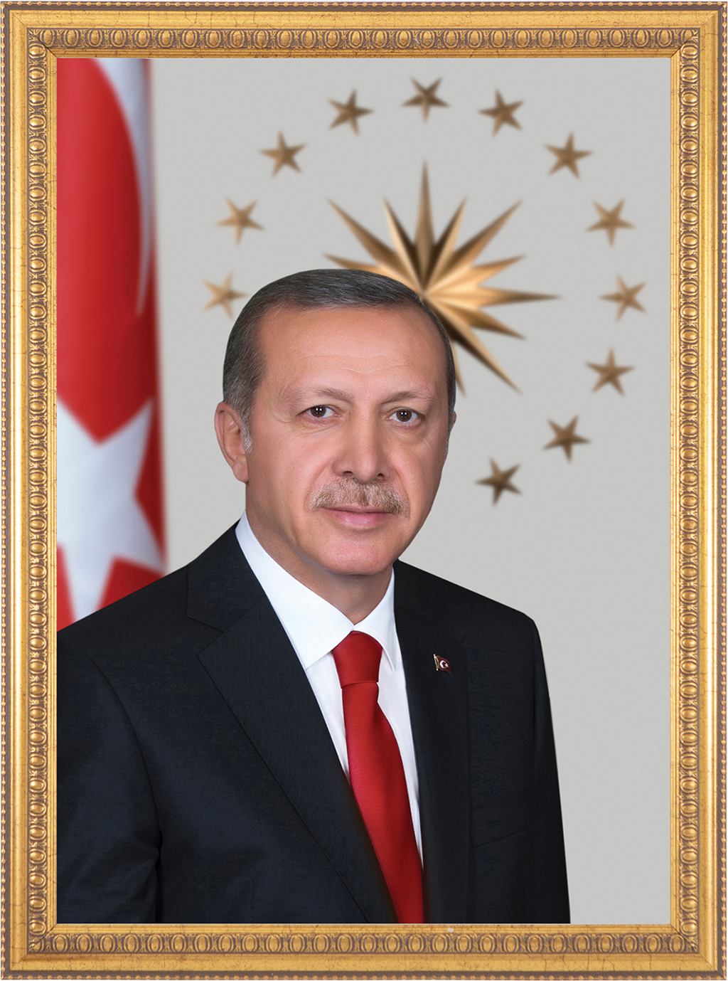 Portrait of President Recep Tayyip Erdogan