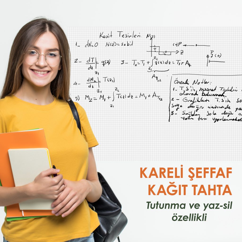 Kareli Şeffaf Kağıt Tahta